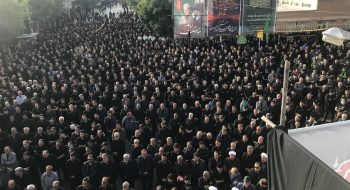 تجمع حسینیان خلخال در میدان معلم در روز هفتم محرم